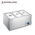 K463 4 Pfannen Elektro Bain Marie Buffet Edelstahl Lebensmittelwärmer für Gastronomie